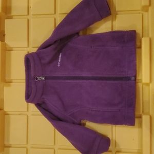 Purple Columbia fleece jacket 3-6 months